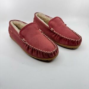 L.L.Bean Wicked Good Shearling Lined  Slippers Color Mountain Pink SZ 10